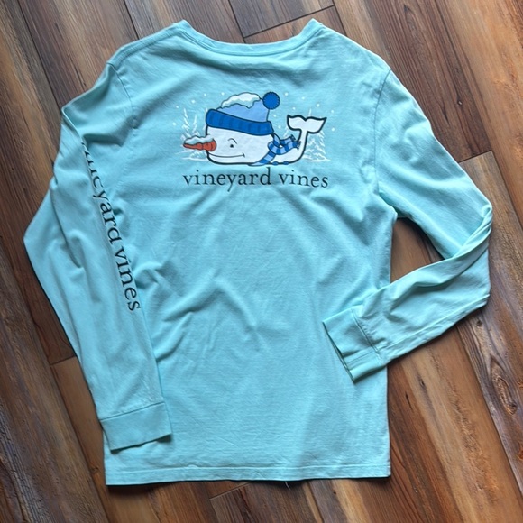 Vineyard Vines Snowman Whale Long sleeve shirt XL - Picture 1 of 4